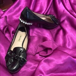 Miu Miu Black Bow Flats size 36